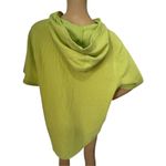 Essentials Lime Green Ribbed Hooded Quarter Zip Short Sleeve Shirt Size XXL Photo 2