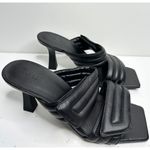 Abound  Sandals Womens Size 7 Qarly Heeled Black Square Toe Slip On Open Toe Heel Photo 3
