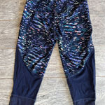 Marika‎ Activewear Capri Leggings Crop Pants Small Vented Navy Blue Athletic Photo 0