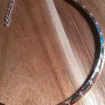 Omega Cross Pattern Collar Ion Plated Rose Gold Over Stainless Steel Necklace Photo 9