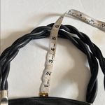Alfani  BLACK LEATHER SHOULDER BAG DOMED SHAPE BRAIDED HANDLES SILVER ACCENTS Photo 11