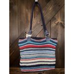 The Sak  NEW NWT Lauren Crochet Hobo‎ Bag Marina Stripe Blue Red Shoulder Purse Photo 3