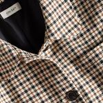 Women’s Checkered Car Coat On 34th Macy’s size XXL Tan Cream Brown Black Photo 6