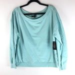 INC Womens Sweatshirt Off Shoulder Pullover Light Blue XL Photo 1