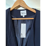 Jules & Leopold  Womens Navy Long Sleeve Zipper Open Jacket Blazer Size Small Photo 4