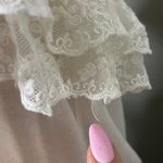 Aeropostale Women's Ruffled Lace Off White Cami Boho Blouse Size Large Photo 2