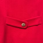 Vintage Herbert Grossman Red Petite Blazer Jacket Wool Gold Button Tailored USA Size 12P Photo 4