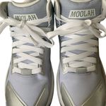 Moolah womens size 8 triple double glitch mode metallic silver high top sneakers Photo 6