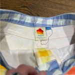 Farm Rio  Anthropologie Checkered Jean Shorts M Photo 3