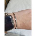 Motivational Cuff Link Bangle Bracelet "KEEP MOVING FORWARD" Silver Photo 2
