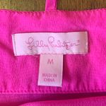 Lilly Pulitzer  Blouse Medium Hot Pink 100% Silk with Keyhole Back Design Photo 1