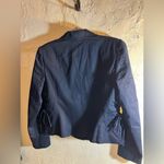 Navy Women's Blazer by Isabella, denim type blazer, unique laced up detail, crop Blue Size 8 Photo 7