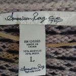 American Rag  L Black Tan Crop Sweater Photo 6