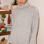 Lulus Favorite Dream Heather Grey Turtleneck Sweater Womens XS Cabincore READ Photo 0