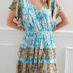 Anthropologie Daily Practice by  Tiered Ruffle Mini Dress Size Small Floral Photo 0