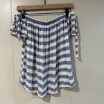 Blue Rain  off shoulder stripped blouse sz s Photo 1