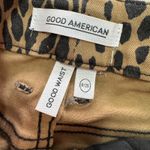 Good American  Jeans Womens‎ 0/24 Tan Cheetah Denim Good Waist High Rise Skinny Photo 4