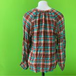 Pilcro Anthropologie Plaid Long Sleeve Buttondown Shirt in Coral Photo 4