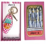 Piper K Sardine Fish Can Bag Charm Key Ring Hotel Key Shaped Viral Tik Tok Beach Pink Photo 0