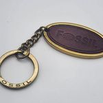 Fossil  Gold Tone & Brown Keychain Photo 0