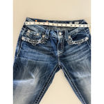 Miss Me Women's Embellished Bling Flap Pockets Signature Rise Bootcut Jeans 27 Photo 6