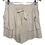 Adyson Parker Women’s M Tan Beige Tie Front Paper Bag Large Pocket Front Shorts Photo 0
