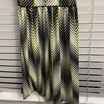 Julie Brown  Black and Green  Silk Pattern Chiffon Spaghetti Strap Dress Women's Photo 3