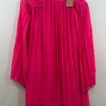 Strut & Bolt  Pleated Chiffon Cape Shift Mini Dress hot pink size S Small NWT Photo 0