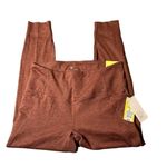 All In Motion Leggings Womens XL Heathered Red Ribbed Pockets High Rise NEW Photo 0