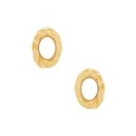 petit moments Oval Pearl Stud Earrings in Gold Womens Jewelry Photo 2