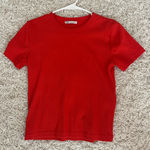 ZARA Brand New  Orange Ribbed Short Sleeve Tee Photo 0