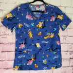 Disney  WINNIE THE POOH HALLOWEEN SPOOKY SCRUB TOP Photo 0