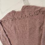 American Eagle Slouchy Marled Open Front Cardigan Sweater Women's Medium Pink Photo 6