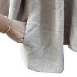 MM Lafleur Open Cardigan Sweater M/L Beige 100% Merino Wool Oversized Shawl Size L Photo 3