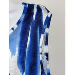 Chico's 4 US 20 Maxi Dress Cotton Slub Tank Blue White Tie dye Sleeveless Photo 8
