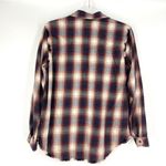 Cloth & Stone  Crushed Berry Fray Button Down Plaid Flannel Small Photo 4