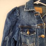 Retrofête Retrofete Ada Jean Jacket in Blue Size XXS Gold Buttons NWT Distressed Photo 1