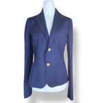 Ralph Lauren Vintage Rugby Navy Wool Blazer Gold Crest Buttons Size 2 Classic Photo 12
