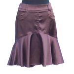 Cache  Luxe Expresso Tulip Metallic Sheen Event Skirt New Day Office $138 NWT Photo 1