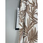 Nicole Miller Tropical Leaf Linen Cream Wide Leg Pants Womens XL Lagenlook Photo 9