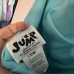 Jump  Strapless Teal Ombre Dress Photo 8