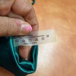 Teal Satin Like Bikini Top Blue Size M Photo 2