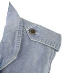 Bill Blass Vintage Blue Denim Pleated Romper Aqua Snow Size Large NWT Photo 3