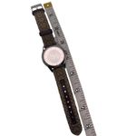 Coach  Silver-tone Brown Canvas Genuine Leather Ladies Wristlet Watch Photo 5