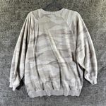 American Eagle Outfitters Oversized Cream and Tan Camo Distressed Crewneck Sweat Silver Size M Photo 5
