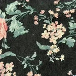 American Eagle  Outfitters Black Floral Short Sleeve Top Size M Photo 7