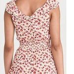 Poupette St. Barth Bruna Floral Print Ruffle-Trim Mini Dress White Red Alamy S Photo 1