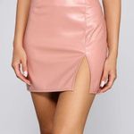 Windsor Pink Faux Leather Mini Skirt Photo 0