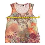 Vintage Y2K July Five Telluride floral pink tank with mesh trim Size 2 Small Photo 5