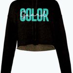 Bella Canvas  Black Hoodie with Blue Graphic Photo 5